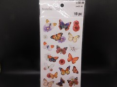 Recollections Butterfly and Flowers stickers 19pc