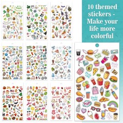 Planner Stickers 28 Sheets 1378pcs Journal Stickers Monthly Weekly Daily Green