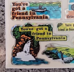 Vintage 80s Prism Stickers SEALED New Pack Pennsylvania Stick-ons Rainbow, Fish