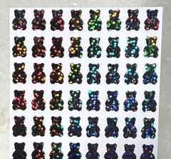 Holographic Sparkle Gummy Bear Sticker Sheet! – Choose a Size & Color