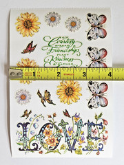 Rare Collectible PSX Designs BUTTERFLY LOVE 4×6 Sticker Module Flowers Butterfly