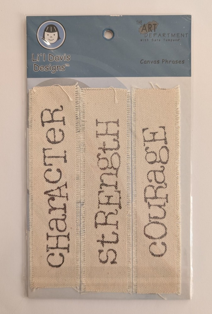 Li’l Davis Designs Canvas Phrases Scrapbook Embellishments Freedom Service Honor