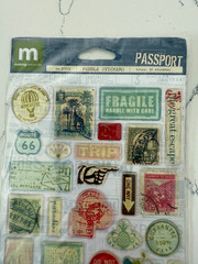 Making Memories Pebble Stickers Passport 30PC Misc Phrases Misc Sizes Scrapbook