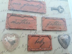 Family Scrapbook Lot Of 2 K & Company Color Bok 3D Wire Bead Embellishments New