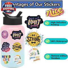 100Pcs Motivational & Inspirational Stickers for Teens Adults, Positive Affirmat