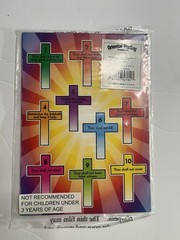LOT Of 2 PACKS OF 12 EACH- ORIENTAL TRADING STICKERS 10 COMMANDMENTS