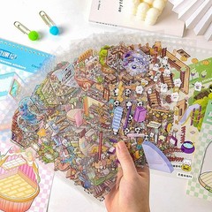 3D Sticker Spiral Book Activity – 20 DIY Scene Sets (1500+ Stickers) , Tweezers