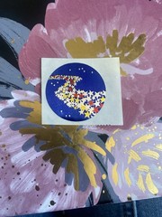 Vintage SMALL foiled Stars Sticker Module 1×1 Inches