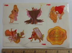Vintage Disney Sleeping Beauty Kodak TWA Promo Sticker Sheet 1980s~Maleficent