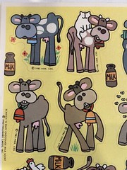 Hallmark Silly Scents Chocolate Milk Scratch Sniff 1983 RARE One Sheet Cow Theme