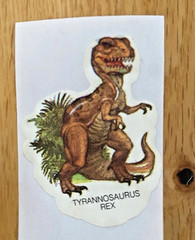 Vintage 80s Sticker Lot: Restored Dinosaur Brontosaurus T-Rex Stickers (READ)