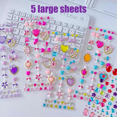 Self-Adhesive Gem Stickers for Grafting, Rhinestones for Crafts, 500 Pcs