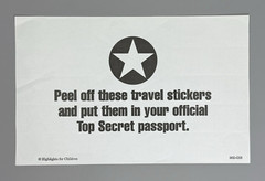 Vintage Highlights Children Sticker Sheet International Passport Travel Stickers