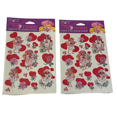 VTG Peppermint Rose Valentine Stickers Scented Hearts Carlton Cards ‘93 Lot Of 2