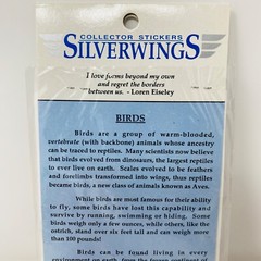 Silverwings Stickers Vintage Set of 3 Birds Whales Insects Scrapbook Puffy