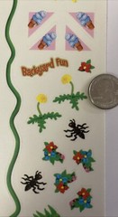 BACKYARD FUN Mylar Stickers Approx.4-1/4″x 11″Miss Elizabeth’s •Camping•Outside•