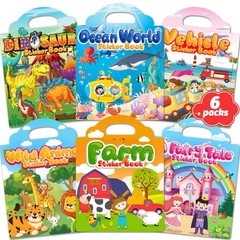 Reusable Sticker Book for Toddlers 2-4 Years, Stickers for Kids, Toddler Craf…