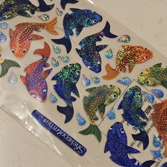 Sticko Fantastic Fish Prismatic Scrapbooking Stickers 44 pc EK Success