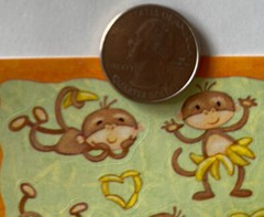 SILLY MONKEY Stickers(17pc)American Greetings•Animal•Dancing•Bananas •Jungle•