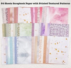 90 Sheets Scrapbook Paper & Decorative Mesh Fabric Assorted Set 6 Pack Mixed