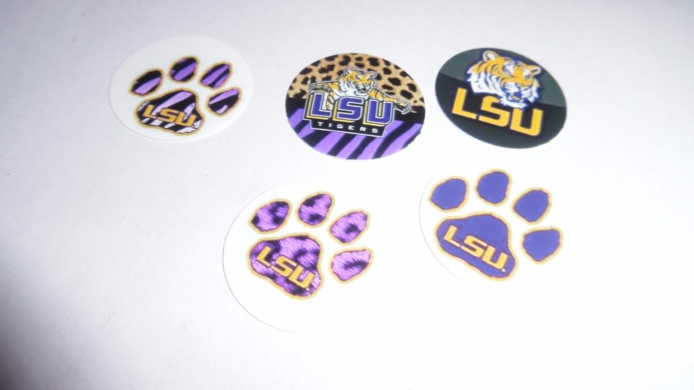 Pre Cut One Inch Bottle Cap Images LSU Free Shipping