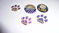 Pre Cut One Inch Bottle Cap Images LSU Free Shipping