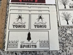 Halloween Potion Bottle Labels Witch Spell Prop Jar Paper Label DIY Spooky 24