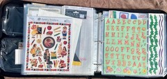 Crop In Style Binder With Lots Of Stickers ~ 17 Sheets full ~ All brands