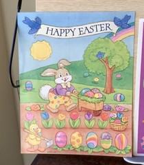 Mixed Lot of 3 Vintage Easter Sticker Sheets Hallmark & AGC Glitter Eggs Chicks