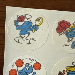 Vintage Smurfs Peyo Scratch & Sniff Stickers 12 Lot Rare Unused 1980s