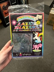 VINTAGE HASBRO LAZER BLAZERS MY LITTLE PONY 3D HOLOGRAPHIC STICKERS NEW SEALED