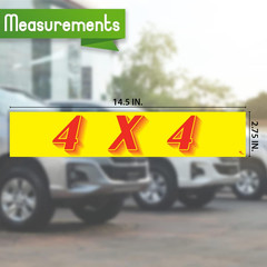 4X4 Windshield Stickers 12 Pack Dealership Advertising Sticker