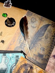 Witchy Junk Journal Kit Ephemera Pack Halloween Gothic Dark Academia 101 Pc