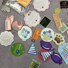 Huge lot CHIPBOARD And EPOXY TAGS Scrapbooking Embellishments Paper Art Stamping