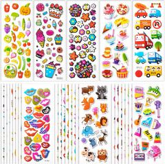 3D Puffy Stickers for Toddlers & Kids, 40 Sheets, 794 Pieces, Assorted Themes