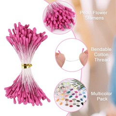 CCINEE 2000pcs Floral Stamens for Flowers, 3mm Artificial 3mm, Multi Color