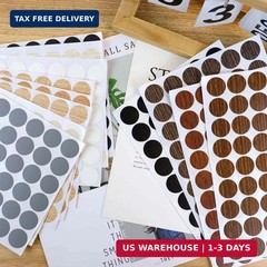 648 Pieces Screw Hole Covers Stickers Wood Stickers for Furniture PVC Adhesive S