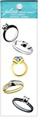 Wedding & Engagement Rings, 3D scrapbook sticker – Jolees 81318