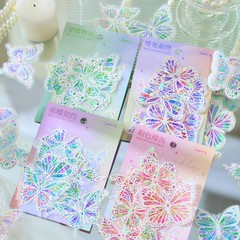Butterfly Stickers Pack 20 Pcs Laser Glisten Creativity Decorative Collage Hand