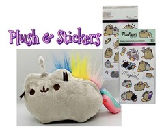 Pusheenicorn Holographic Sticker Sheets & Pusheenicorn Anime 5” Plush New
