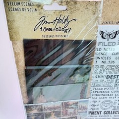 Tim Holtz Vellum Scenes Remnant Rubs & Dylusions Back Chat Lot of 3 New