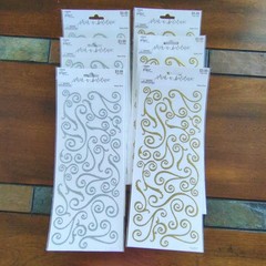 The Paper Studio Stick-a-Bilities All Bling Gold And Silver Decorative Stickers