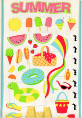 5 Sheets Mrs Grossman Stickers – 6×9″ 2004 Gigi Sproul Summer Beach Watermelon