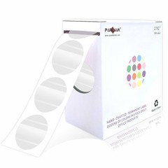 PARLAIM 1 inch Round Clear Circle Dot Sticker, 1000pcs Transparent Adhesive L…