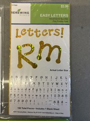 Lot of 7 Adhesive Letters Numbers Stickers Renewing Minds Craft Scrapbook