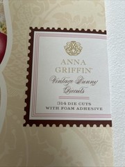 Anna Griffin VINTAGE BUNNY DIECUTS 314 Die Cuts with Foam Adhesive AG708 Easter