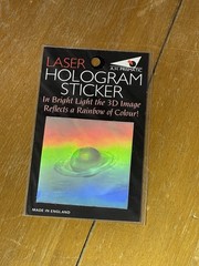 NEW Vintage A.H. Prismatic Laser 3D Holographic Sticker Of Saturn/Sealed