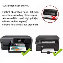 22 Sheets A4 Printable Holographic Sticker Paper Efficient Inkjet For DIY