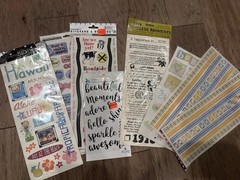 HUGE Lot 75+ Sheets Scrapbooking / Art Supplies / Embellishments Stickers Stamps