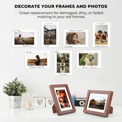 10 Pack White Paper 5×7 Photo Mat Bevel Edge 3.5×5.5 Opening For 4×6 Pictures
